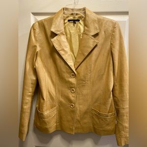In Studio vintage vanilla leather jacket size L